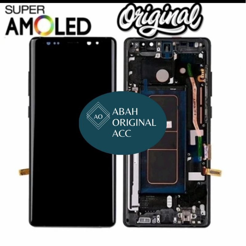 LCD SAMSUNG NOTE 8 ORIGINAL FULLSET FRAME SUPER AMOLED ORI 100% RESMI