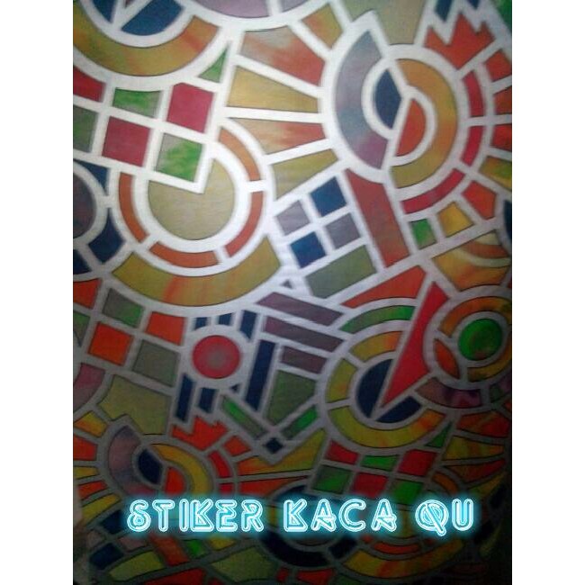 

sticker/stiker kaca motif abstrak warna