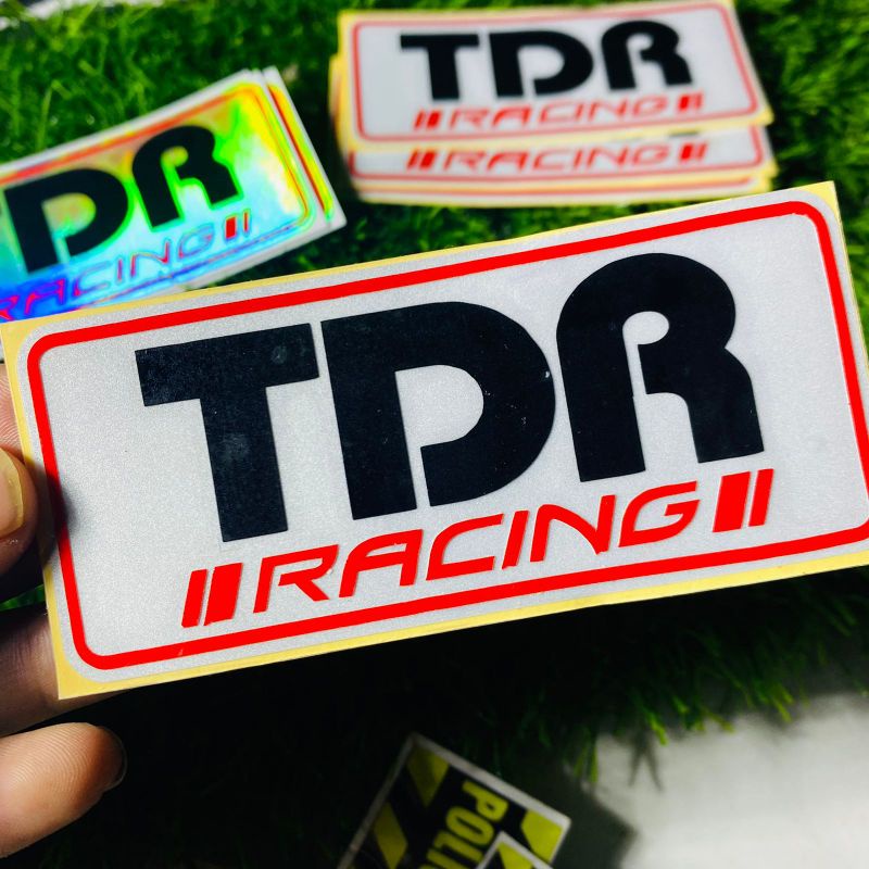 Sticker TDR racing cuting sticker 1pcs bahan tumpuk timbul berkualitas stickerbae