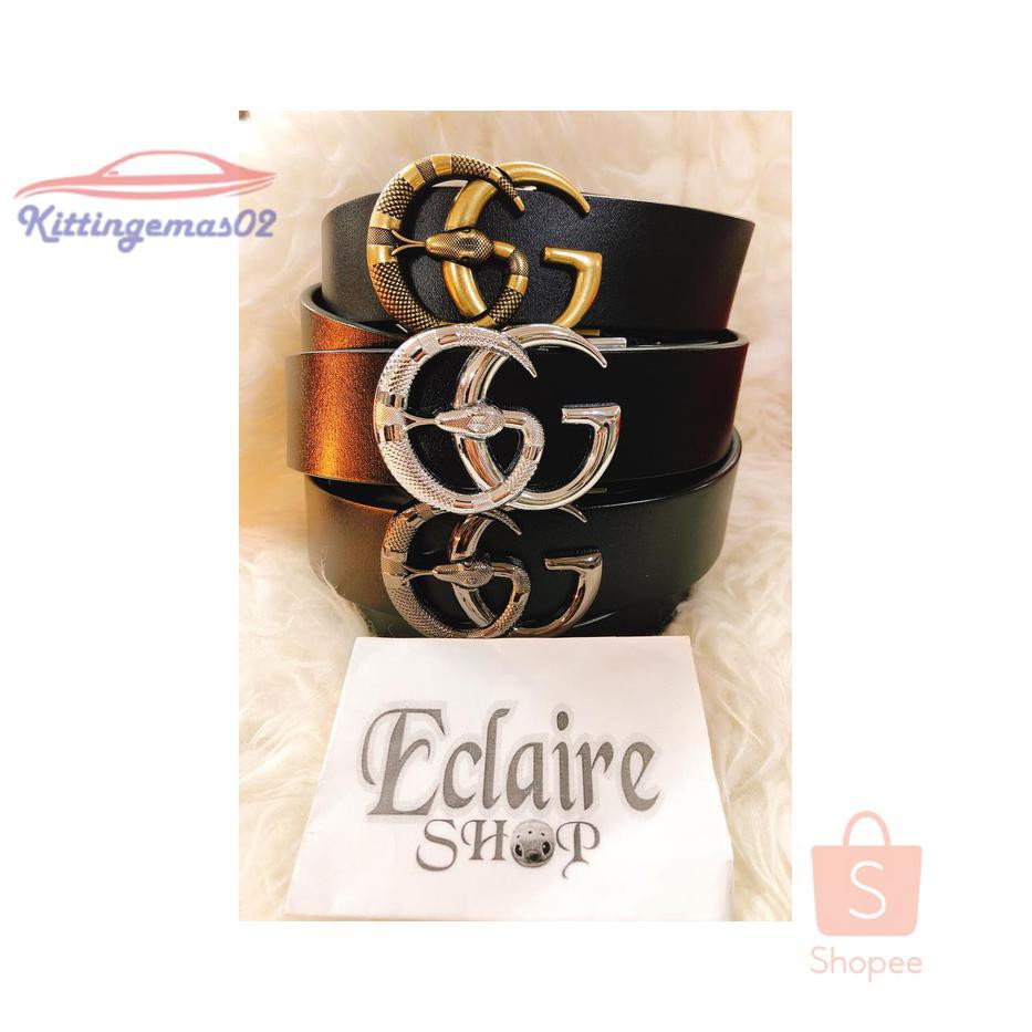 IKAT PINGGANG PRIA GESPER SABUK KTG2I414 GUCCI ULAR BAN MODEL REL IMPORT