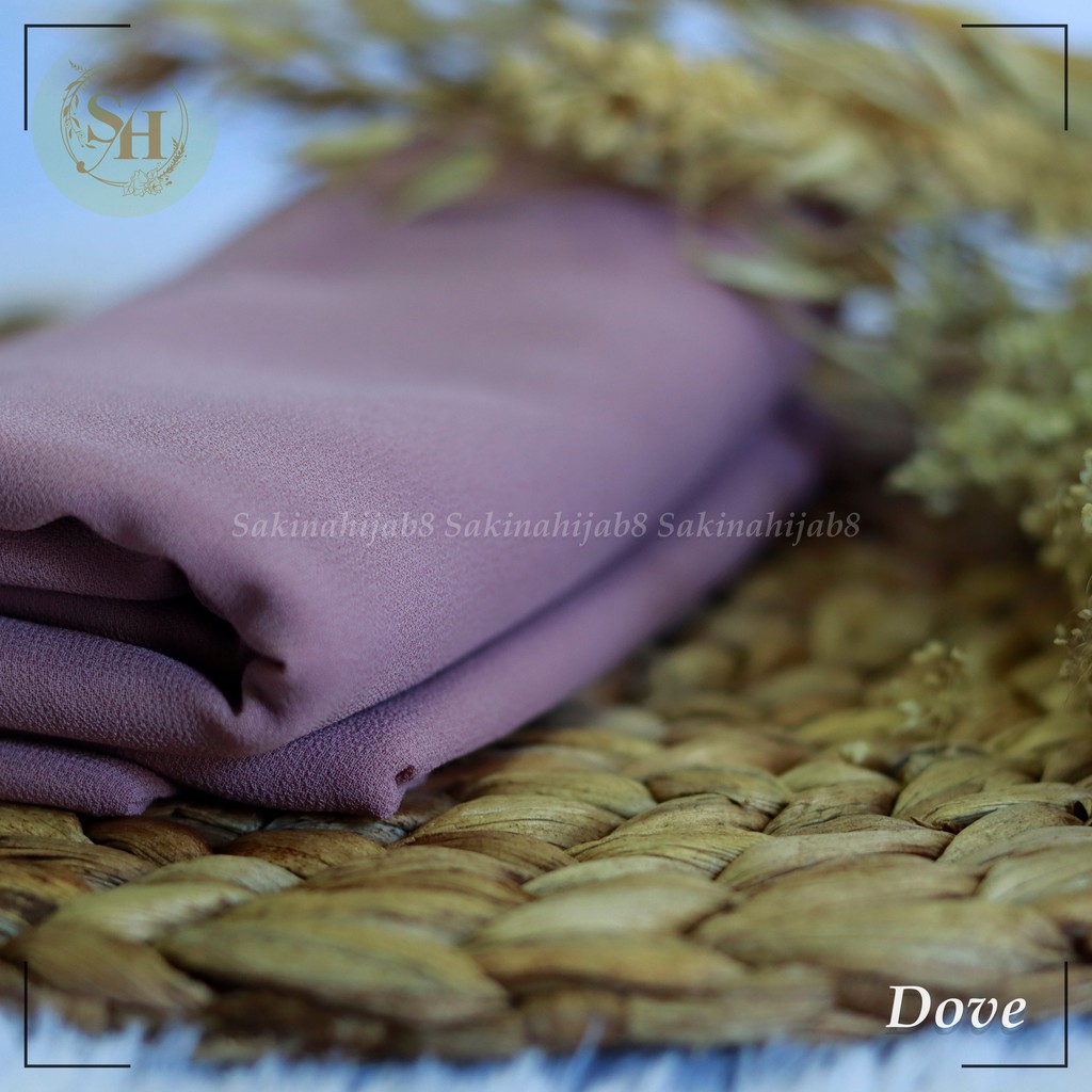 PROMO Pashmina Ceruty Babydoll 200x75 cm jahit tepi CHAPTER1-Dove