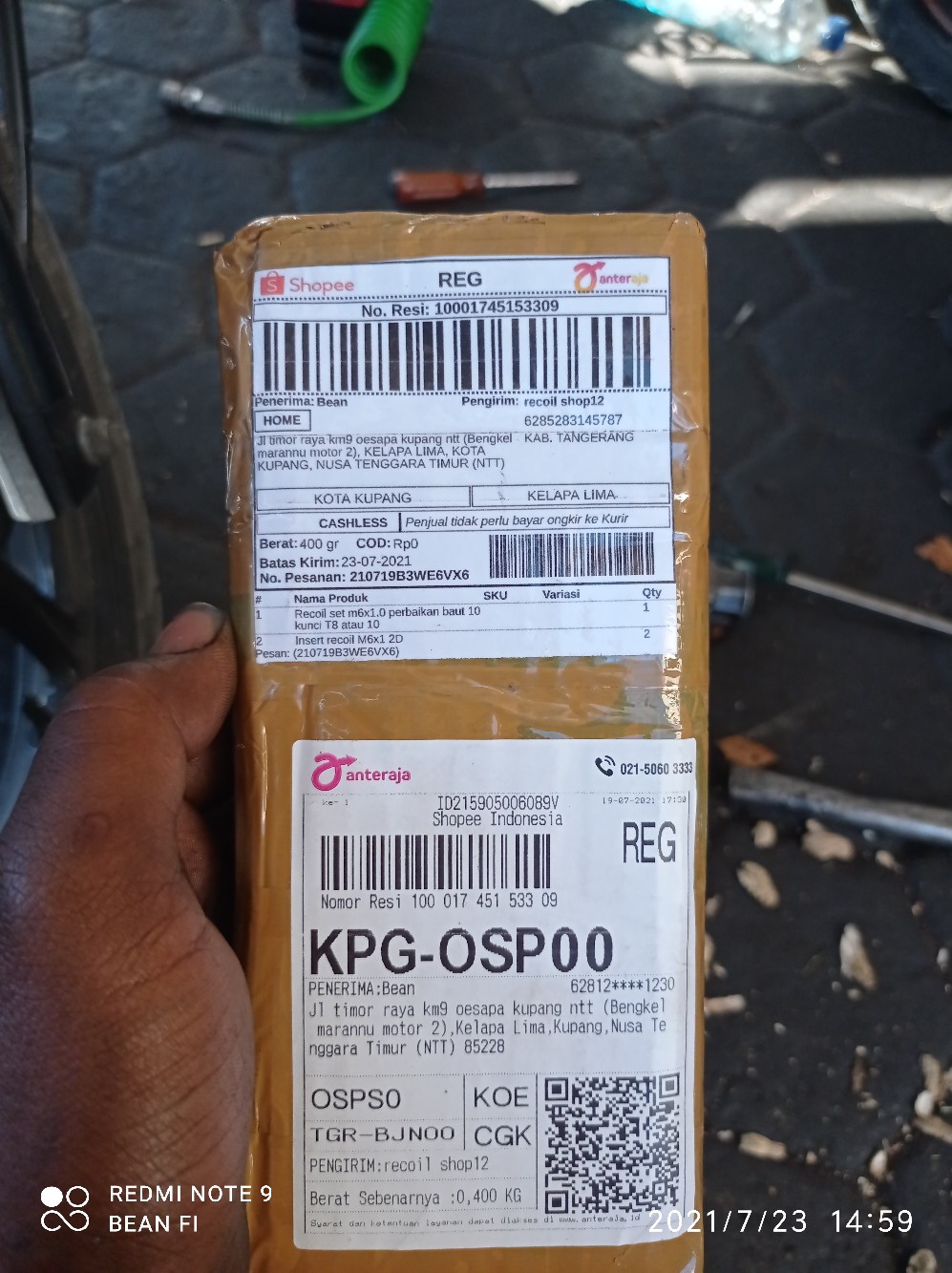 Recoil Set M6x1.0 Perbaikan Baut 10 Kunci T8 Atau 10