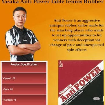 (BISA COD) Karet Bat Yasaka Anti Power Anti Spin Tenis Meja DISKON