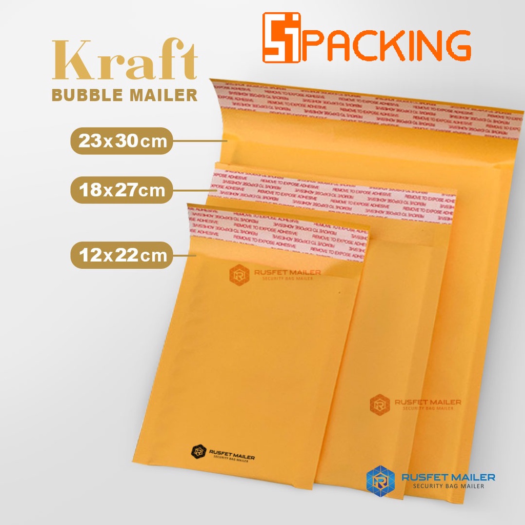 

Amplop bubble mailer paper kraf coklat-3varian ukuran