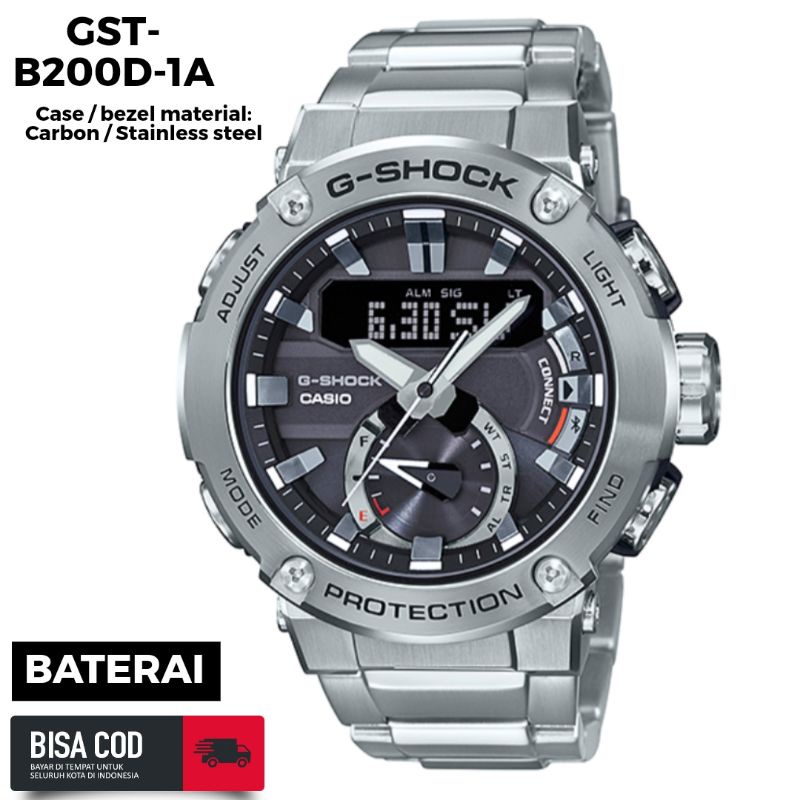 Jam Tangan Pria Merk G-Shock  Tipe GST-B200D-1A Baterai