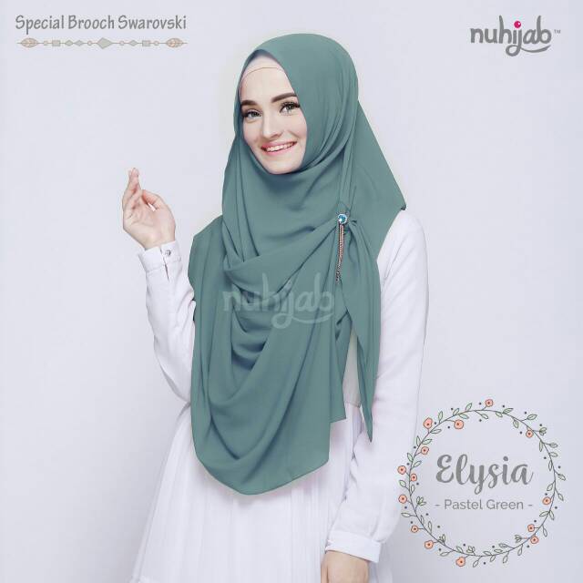 Hijab instant Elysia (inc. Brooch)