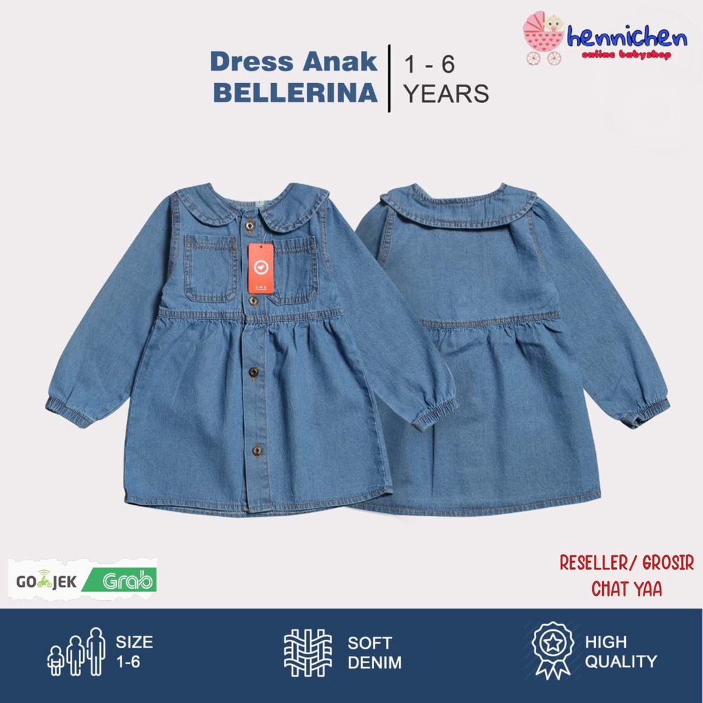 Dress Anak Atasan Bellerina Dress Anak Perempuan Fashion Anak Perempuan (1-6 Tahun)  OVIKIDS