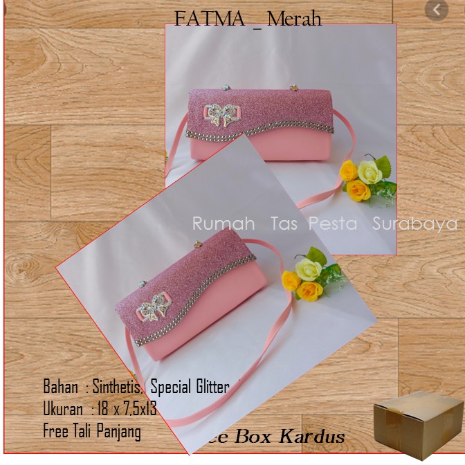 Tas Etnik,Tas Kekinian,Tas Satin,FATMA _ Merah muda