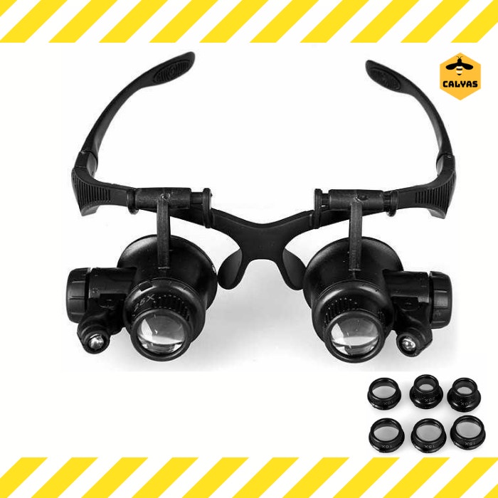 

Kacamata Pembesar 25x Magnifier dengan 2 LED
