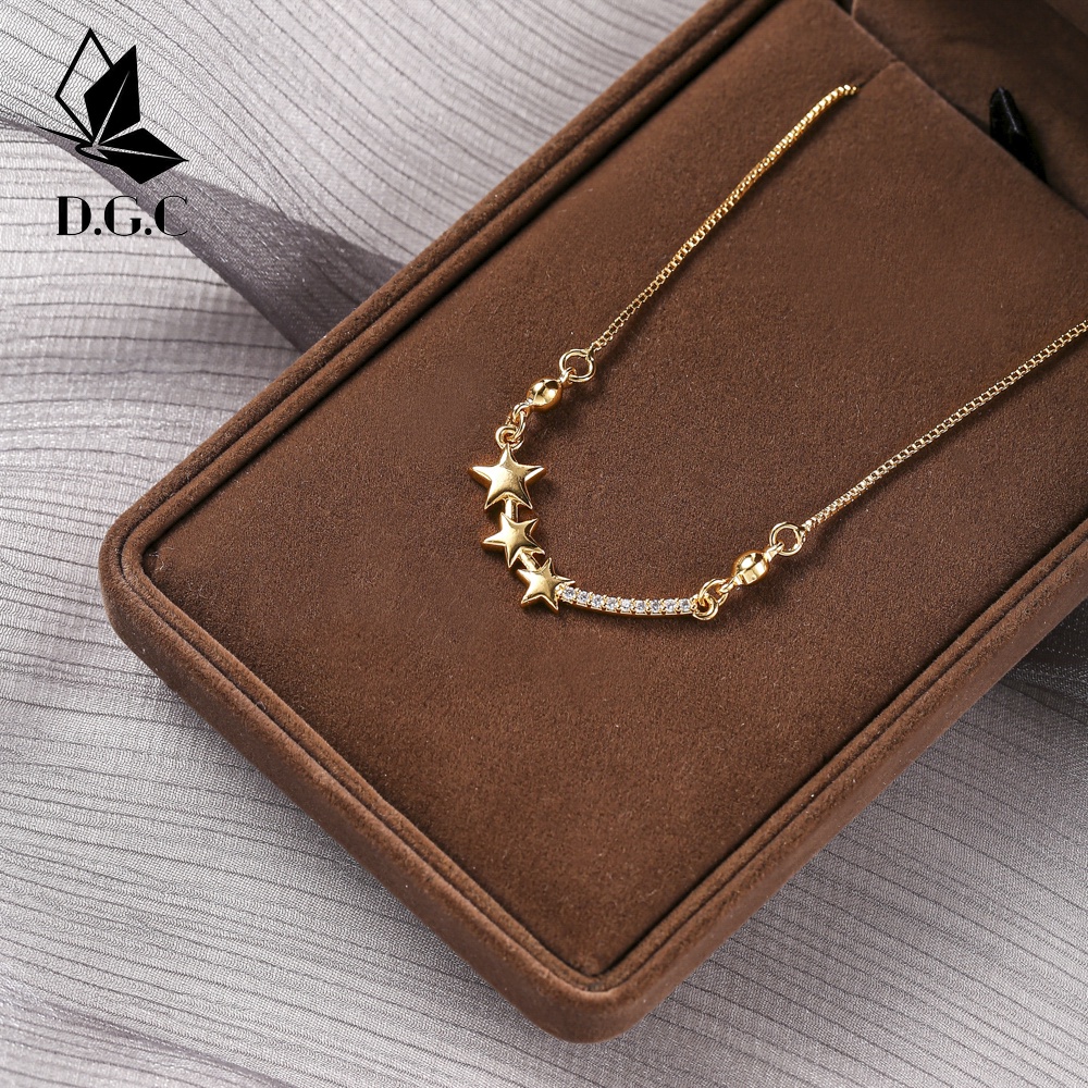 ✨COD Kalung Titanium Wanita Karat Kalung Cinta Kalung Berlian Aksesoris Gelang D821