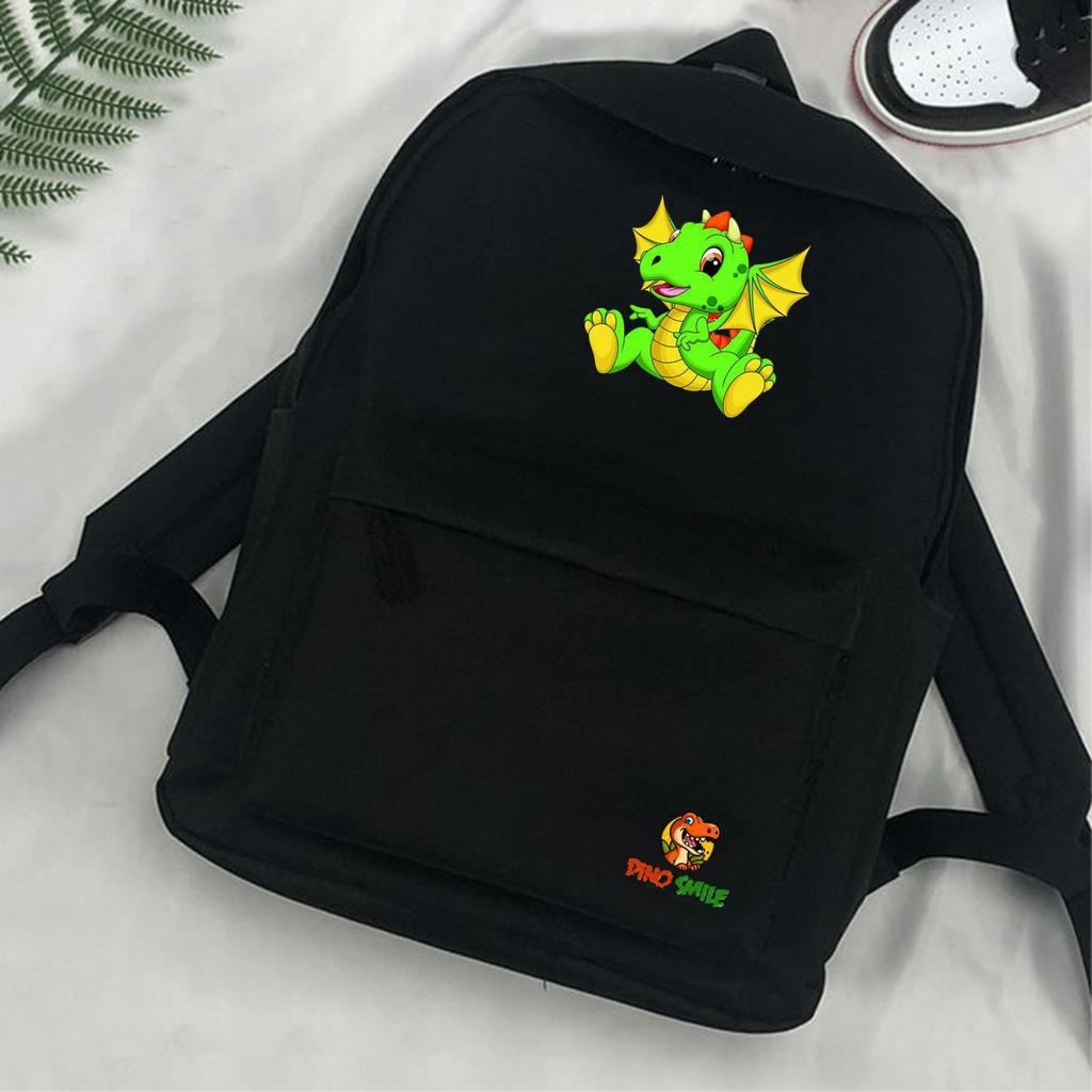 Tas Dino Kecil Anak Dinosaurus Dingin Laki Ransel Mini Backpack Full Body Paud Perempuan Dewasa Import Sd Gendong Ori Lucu Premium Gandong Karakter Kekinian Keren Keceterbar 2023 Little Baby Hitam Black Gemoy