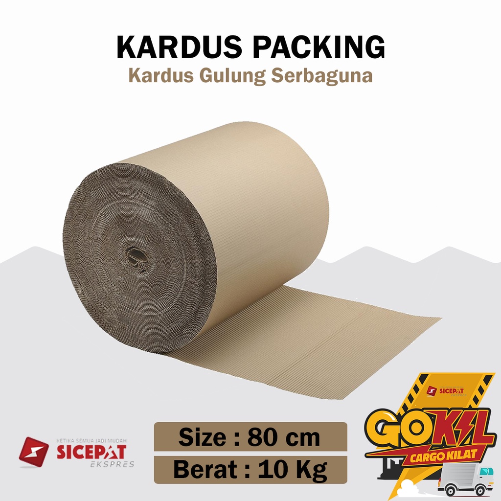 

Single Face / Corrugated Roll Ukuran 80 cm - Karton Lembar Packing - Single Face