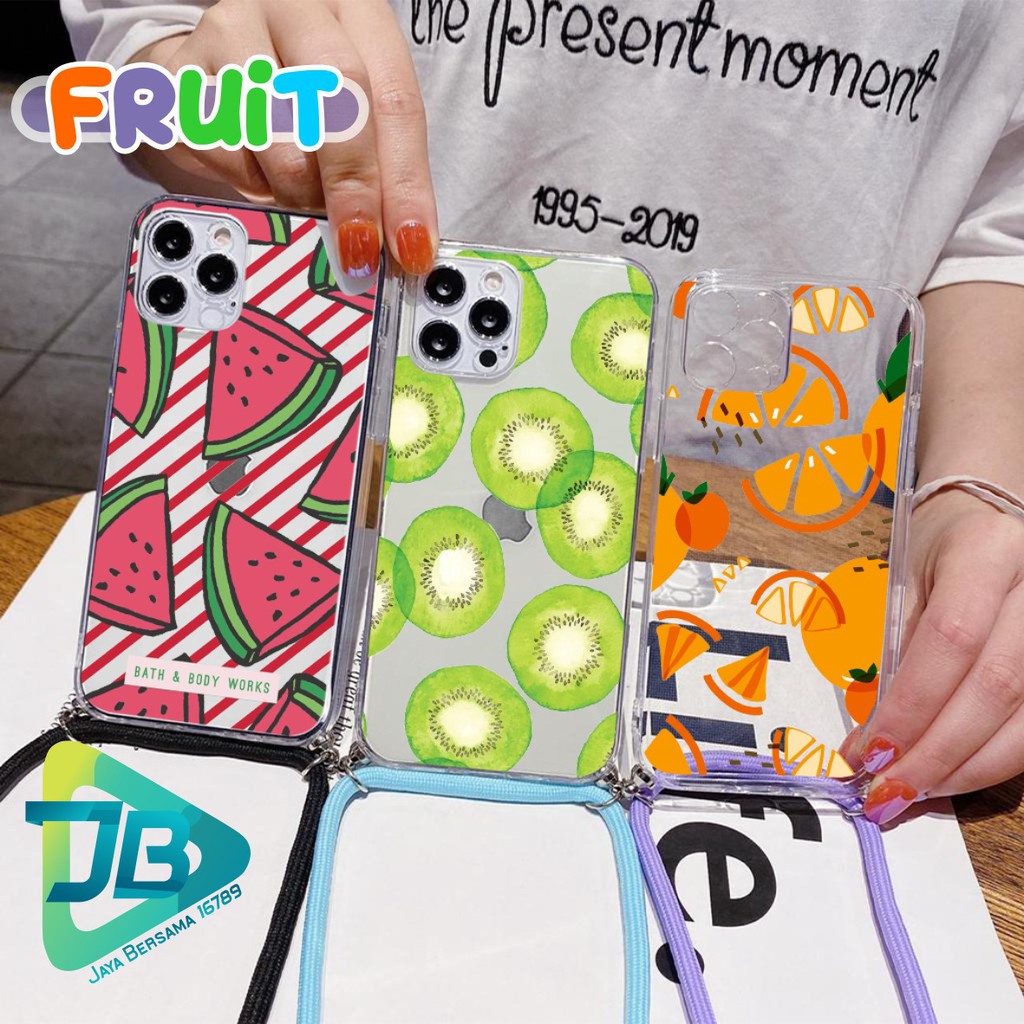 Softcase Slingcase Lanyard Bening FRUIT Xiaomi Redmi 6 6a 7 7a 8 8a 9 9a 9c Pro JB4639