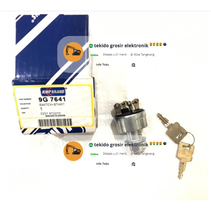 KUNCI KONTAK CAT 9G7641 9G-7641 9G 7641