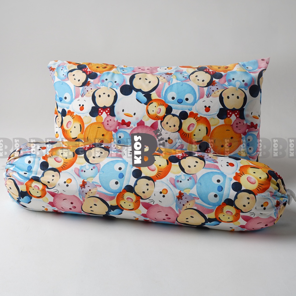 PAKET BANTAL GULING ANAK BALITA JUNIOR BANTAL TIDUR ANAK (SARUNG BANTAL GULING BISA DI LEPAS &amp; CUCI) / BANTAL GULING SILIKON PLUS SARUNG BANTAL MOTIF