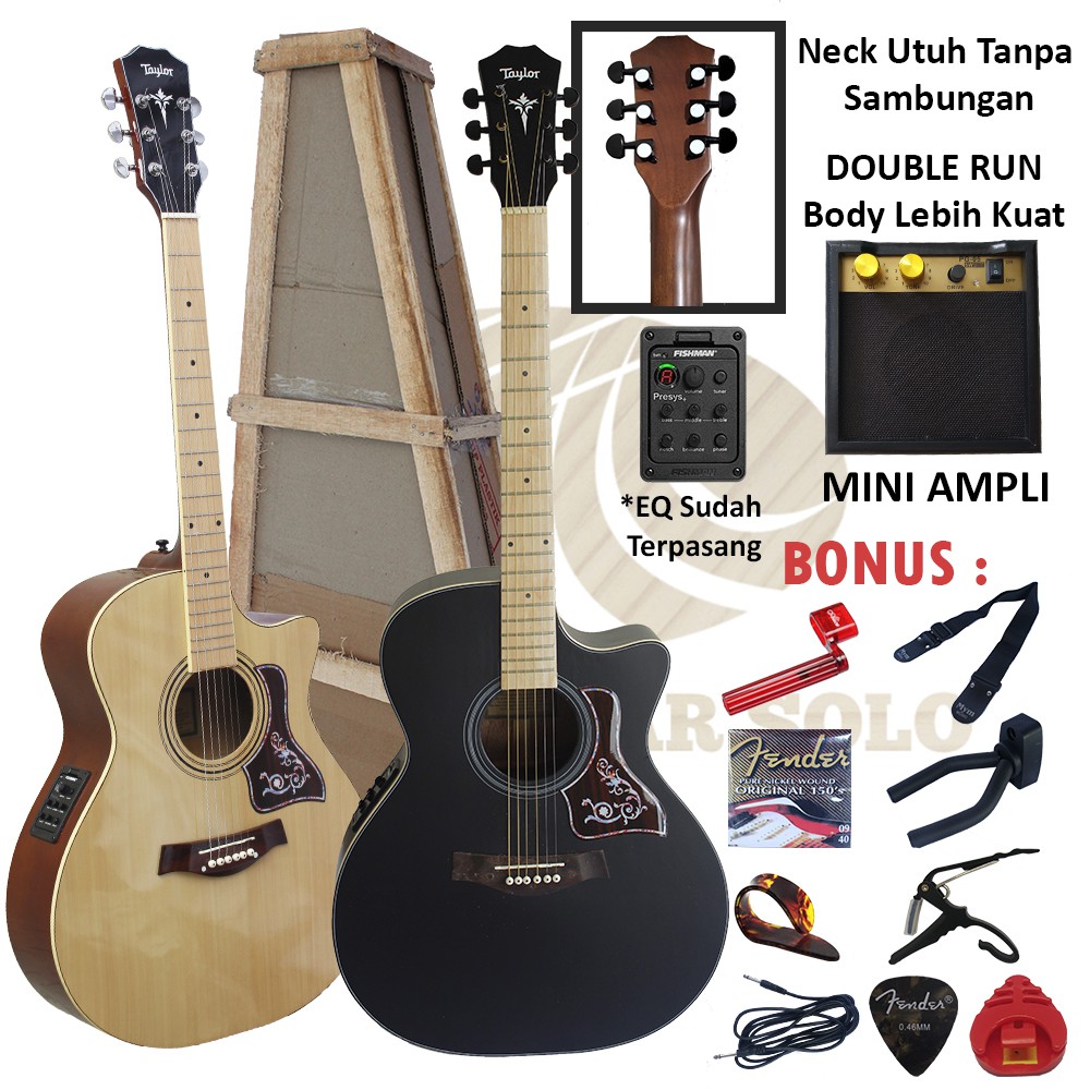 Gitar Taylor Akustik Elektrik Fishman