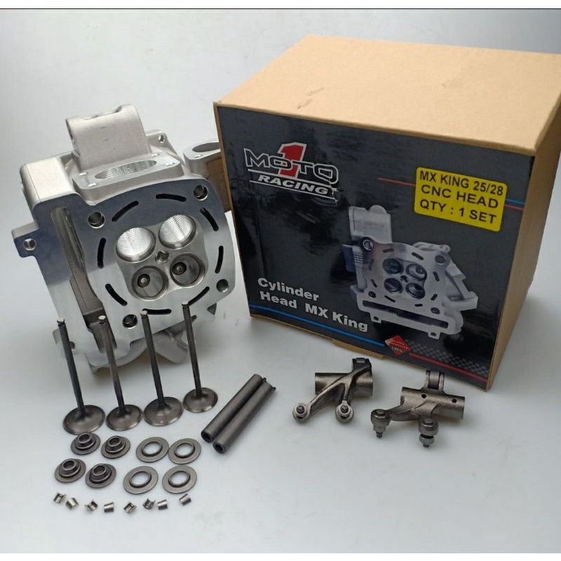 Head mx king 28 25 batang 4,5 mm Porting Cnc Moto 1 Racing super cylinder head kop atas