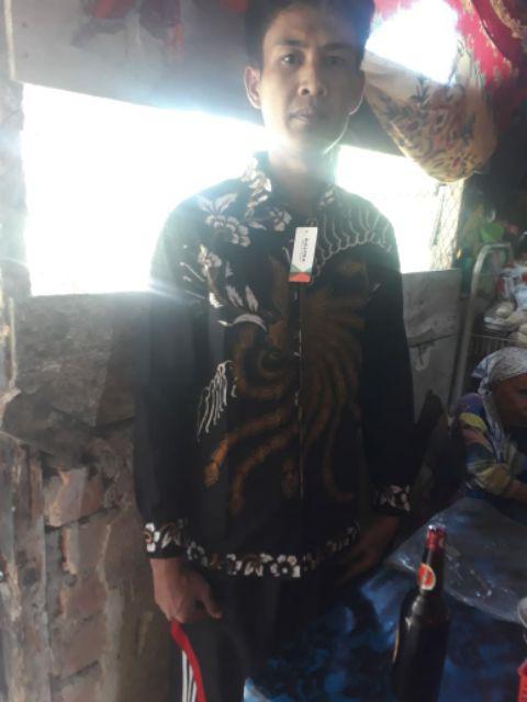 Baju Batik Couple Gamis Jumbo Murah Pasangan Modern Muslim  | K059cg - Melati