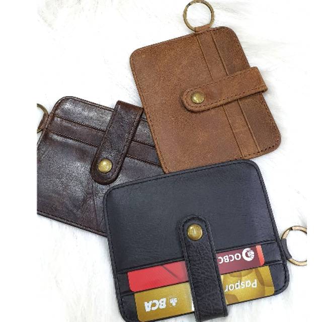 dompet kartu fashion kulit card holder wallet genuine leather draco