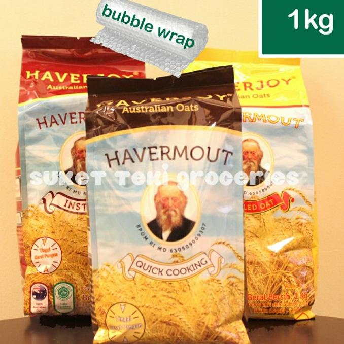 

Diskon Haverjoy Havermout Oatmeal 1kg Instan / Rolled Oat / Quick Cooking Diskon