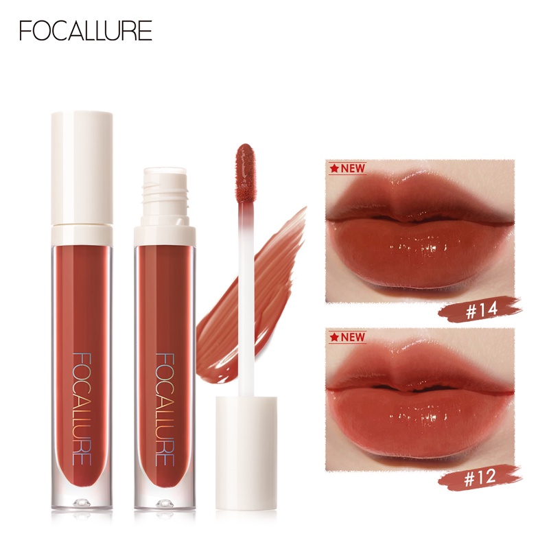 FOCALLURE Plumpmax Lip Gloss Shimmer Glossy Makeup Berkilau Dengan Ekstrak Mint /Melembabkan