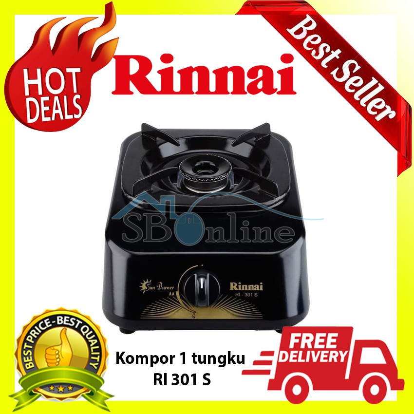 Rinnai Kompor Gas 1 Tungku - RI 301 S - Harga Pabrik