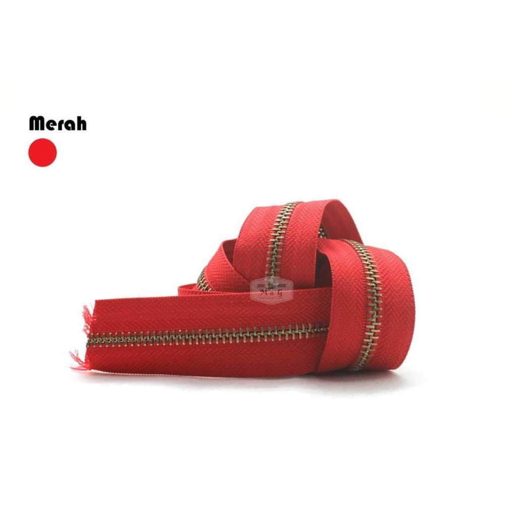 

Unik Zipper / Resleting no. 5 Gerigi ATG Searah (Merah) - Merah Limited