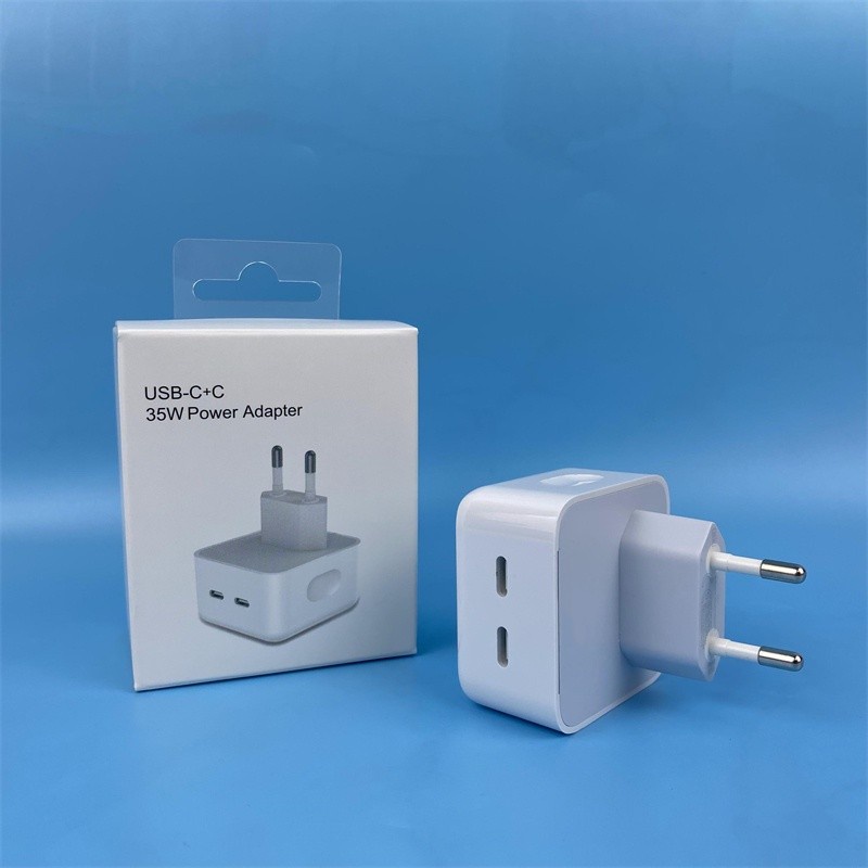 Adapter Charger PD Ganda 35W Kompatibel Dengan Tipe C / 35W Plug EU