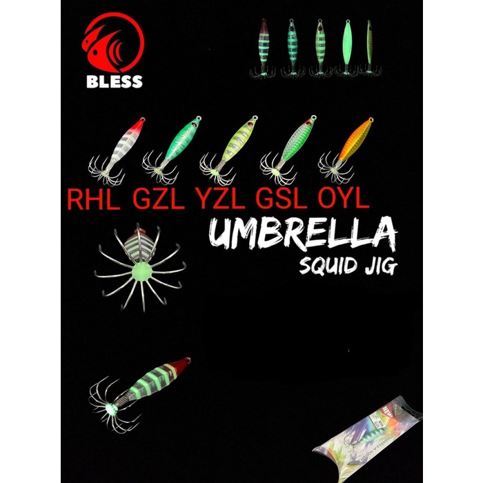 BLESS UMBRELLA SQUID JIG - 25gram, RHL