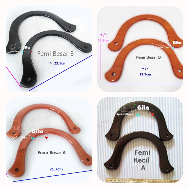 Katalog Handle Tas Kayu Femi/Gagang/Tangkai Tas Kayu Femi