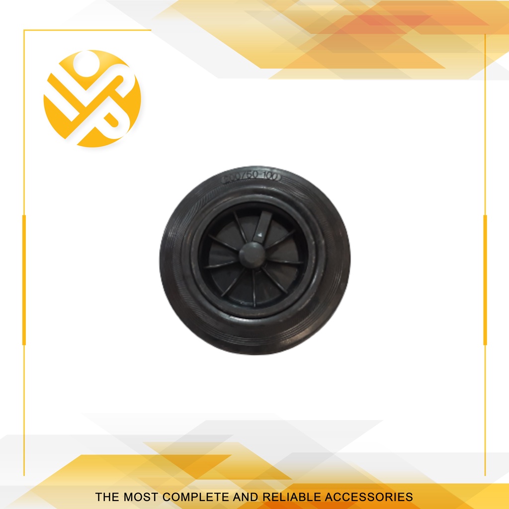 Roda Karet Hitam / Roda Gerobak 8 Inch