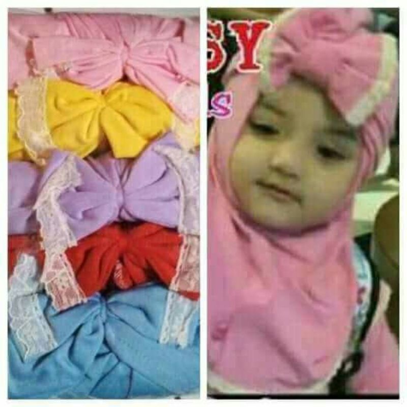 JILBAB BAYI sampai 18 bulan MODEL TURBAN JILBAB BANDO TOPI dll