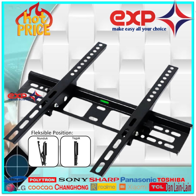 Garansi cocok!!! Bracket TV universal 42&quot; s/d 55&quot; Waterpas adjustable position-16