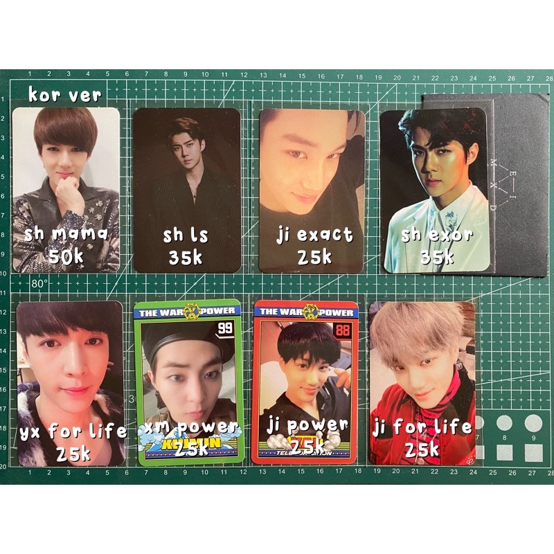 [SALE] Photocard PC EXO Mama Lightstick Exordium For Life Exact Power Sehun Kai Jongin Lay Yixing Xi