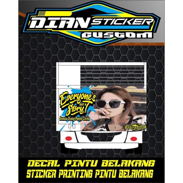 decal sticker pintu bak truck stiker printing pintu bak truck