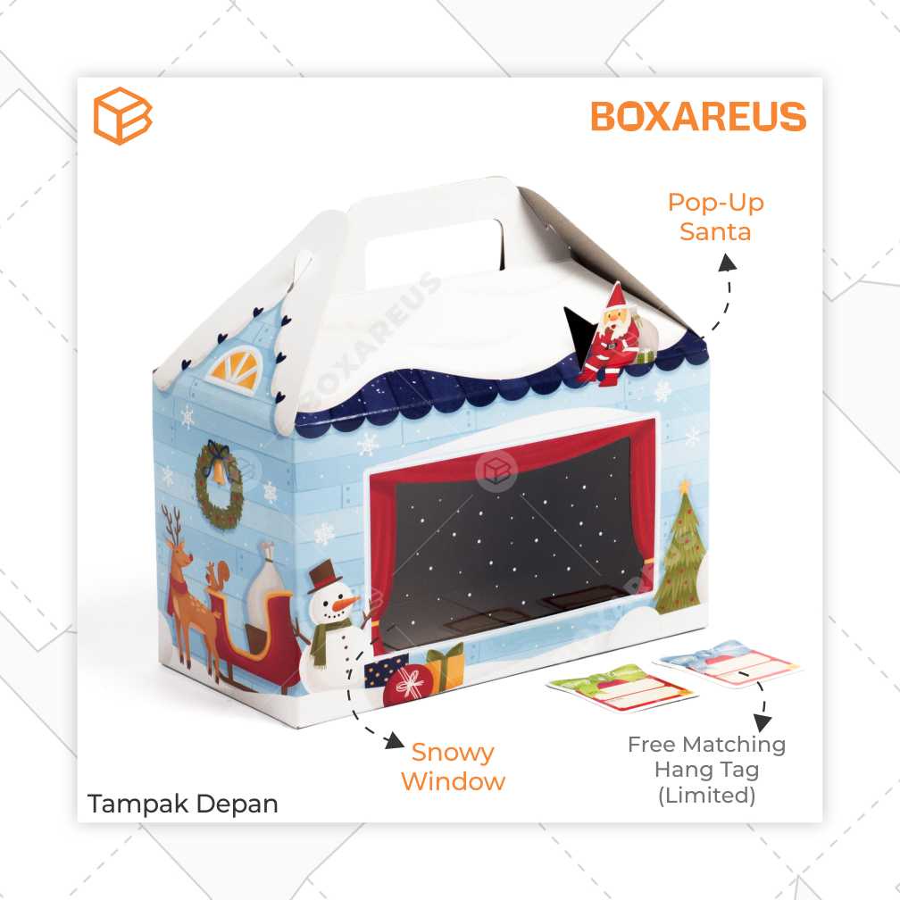 Box Toples Kue Kering Packaging Natal Christmas Hampers Kemasan Cookies | TB24 NATAL