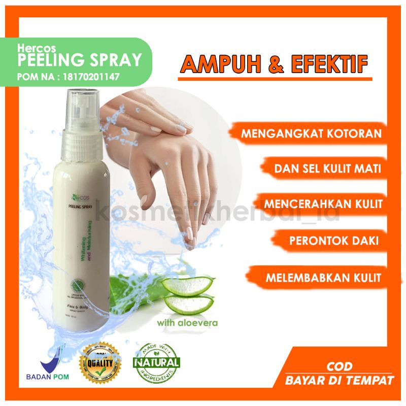 Perontok Penghilang Pembersih Daki Kotoran Pencerah Kulit Wajah dan Badan Peeling Spray Paling Ampuh