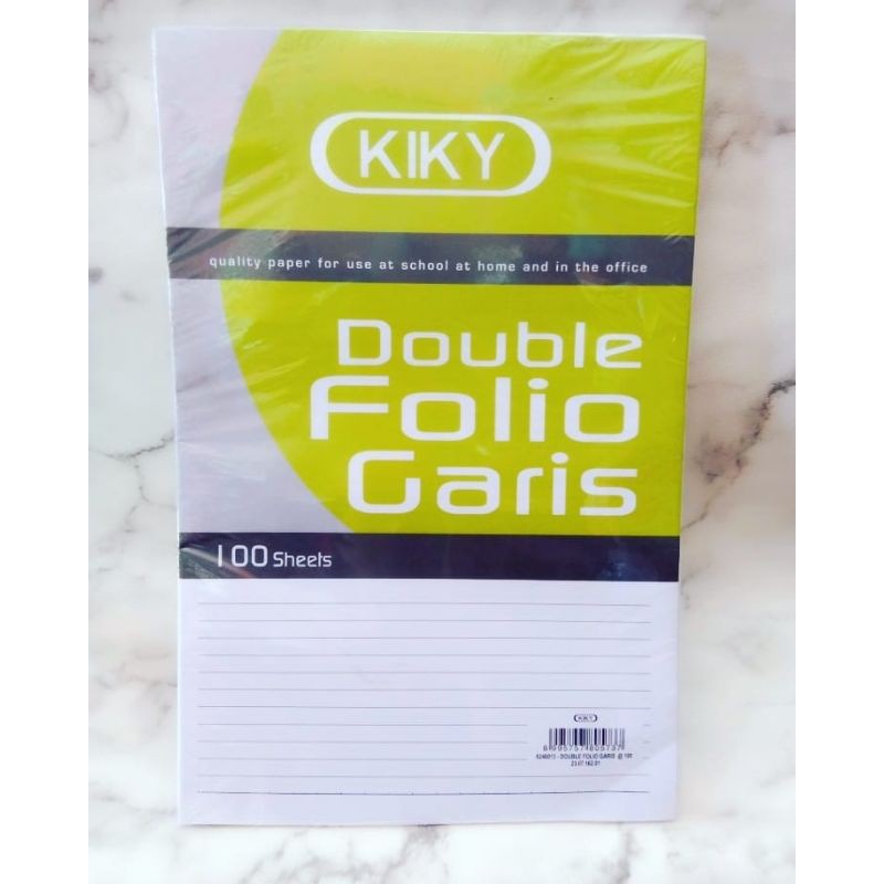 

1 Pack Double Polio / Kertas Polio Bergaris Kiky, Kertas Portofolio Putih, Multifungsi