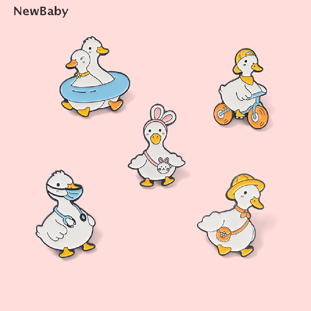 Newbaby Bros Pin Enamel Bentuk Bebek Kartun Untuk Aksesoris Taskerah Baju