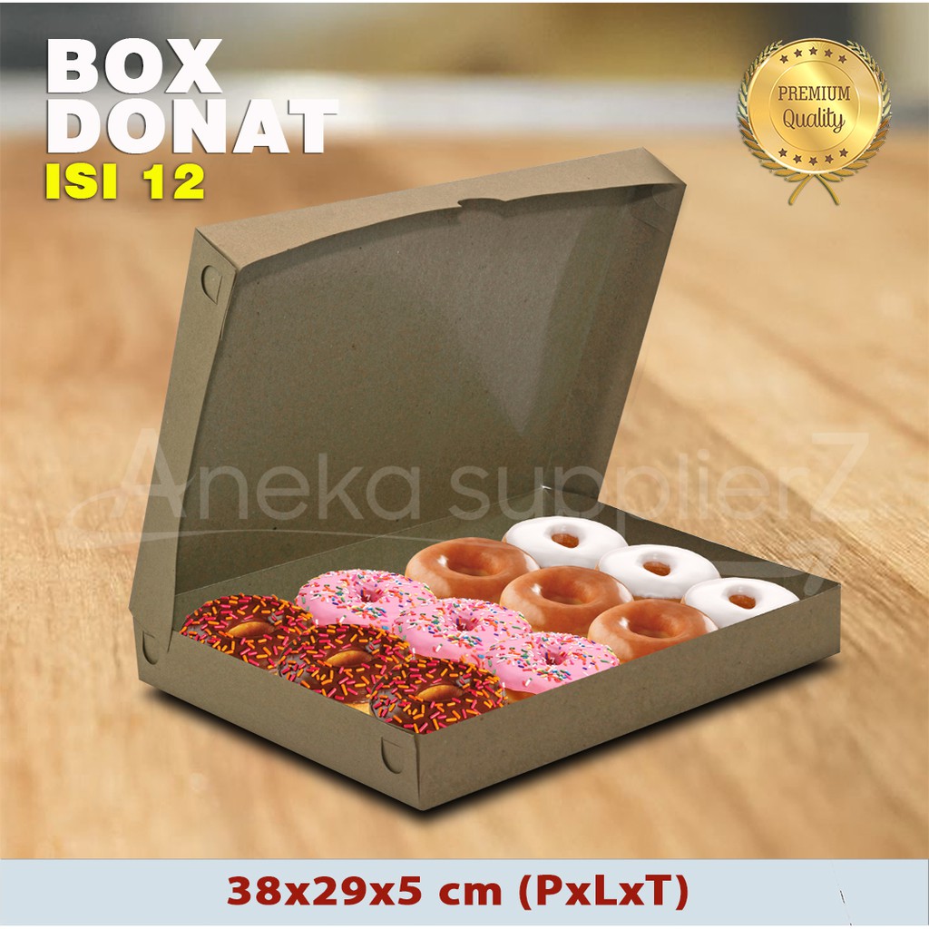 

Kotak Box Donat KRAFT COKLAT isi 12 -( 10 Pcs )