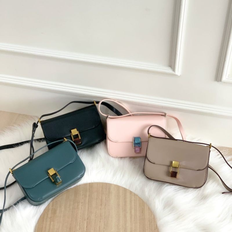 CK Stone-Embellished Crossbody Bag