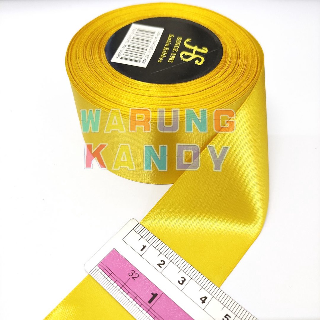 Pita Saten 1,5&quot; 25Yar Kuning Mas PAK