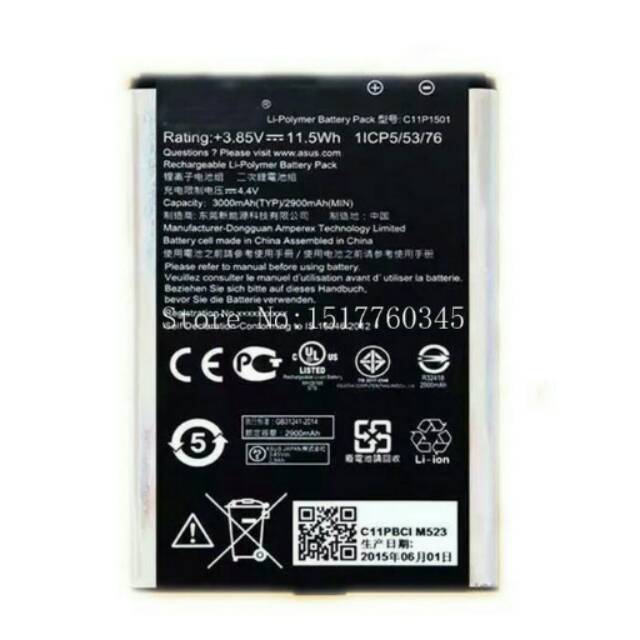 Baterai Original Asus Zenfone 2 Laser ZE550KL ZD551KL ZE601KL Zenfone Selfie ZD551KL Z5E500KG Z00Rd