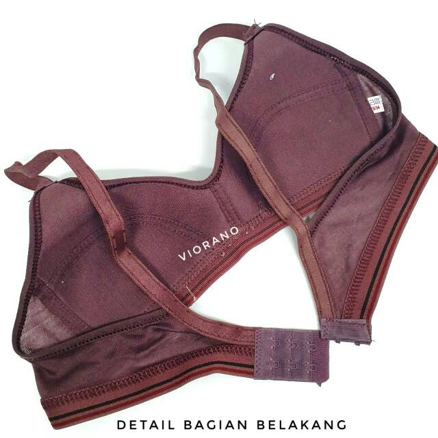 Sport Bra Abg Cewek List Cup Kecil Kait 2 Bh Ban Pelajar Remaja Tanpa Kawat Busa Tipis Size 34 36 38