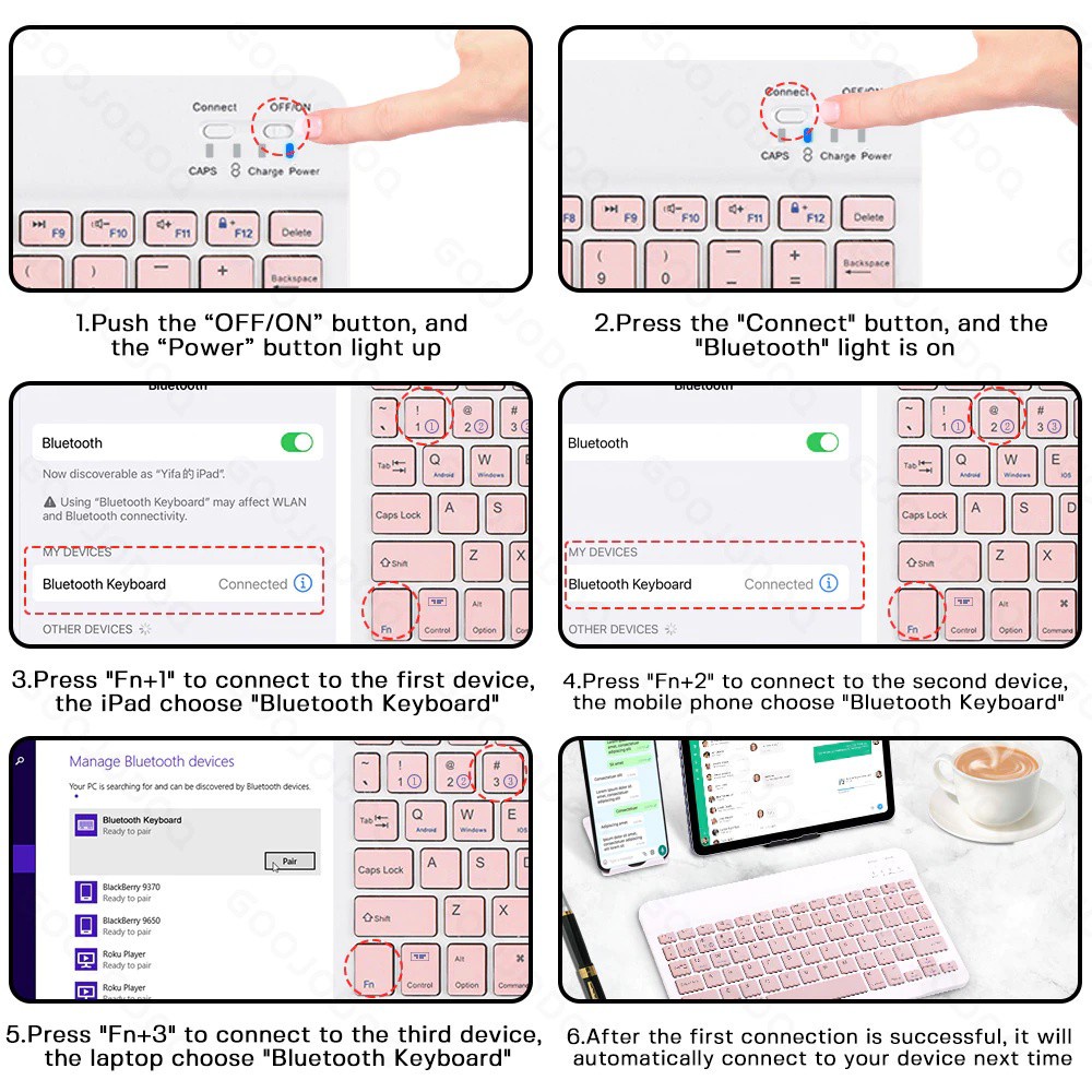 10-inch Keyboard bluetooth nirkabel, touch keyboard ringan iPad bluetooth nirkabel, keyboard pelajar dan keyboard set