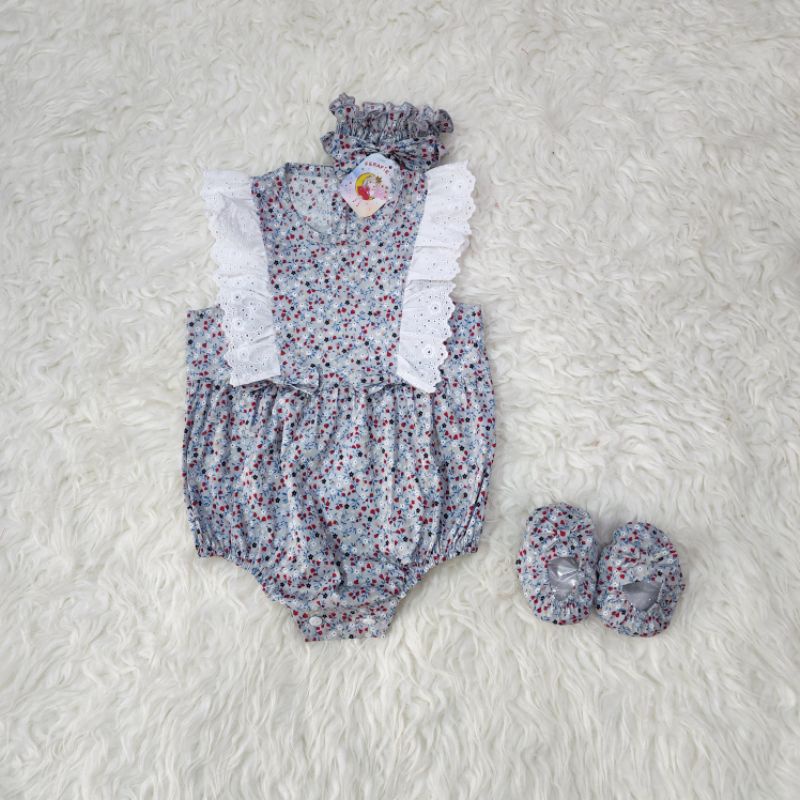 baju bayi perempuan JUMPER+BANDANA+SEPATU