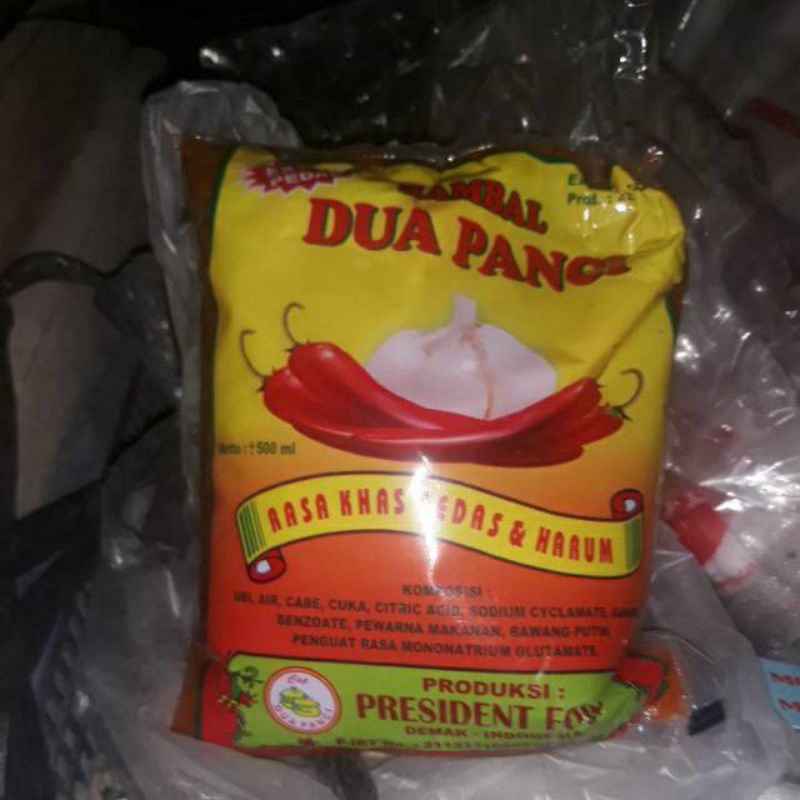 

saos sambal cap DUA PANCI extra pedas
