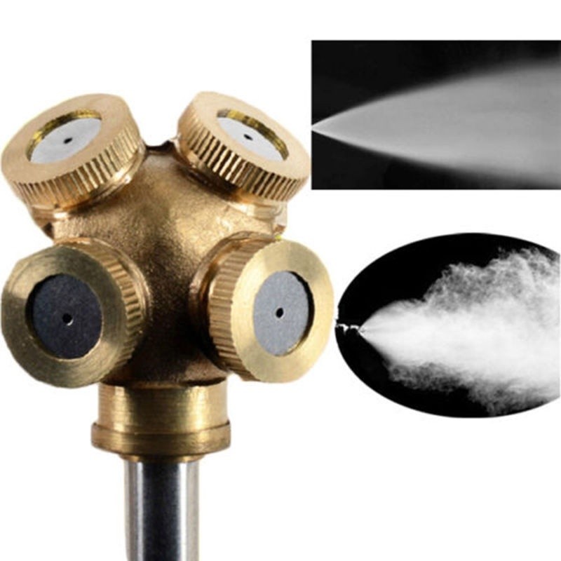 Nozzle Semprotan 4 Lubang Bahan Kuningan Sprinkler Spray