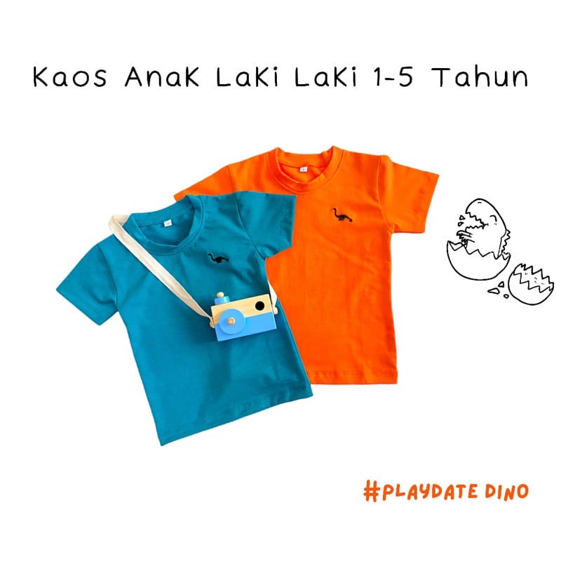 Playdate Kaos Anak Laki Laki Cowok Balita Kids Kaos Polo Anak T-shirt Anak Laki Laki Kaos Oblong Anak Cowok 1 5 Tahun