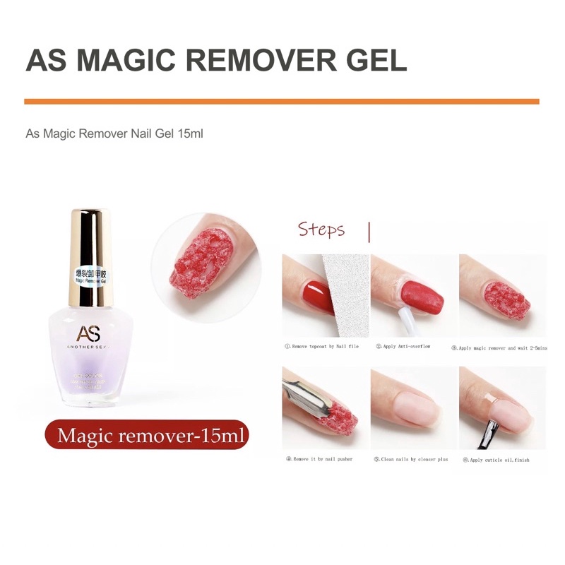 [FLASHES] MAGIC REMOVER NAIL GEL 15ml Remover Kutek Gel